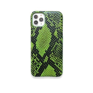 Neon green snake effect leather iPhone case ACCESSORIES DTSTYLE 
