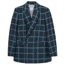 Load image into Gallery viewer, Nite checked jacquard double-breasted blazer Women Clothing Hope 34 
