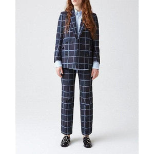 Nite checked jacquard double-breasted blazer Women Clothing Hope 