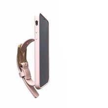 將圖片載入圖庫檢視器 Nude pink leather buckle iPhone case ACCESSORIES DTSTYLE 
