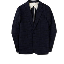 將圖片載入圖庫檢視器 One button jacquard wool mix blazer Men Clothing Uniform For The Dedicated 
