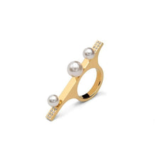 Load image into Gallery viewer, PARTY GIRL 14 karats gold, crystal and pearls ring Women Jewellery ALP Jewelry 
