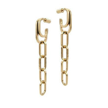 Load image into Gallery viewer, PATH 14-karats gold double chain tassel earrings Women Jewellery ALP Jewelry Gold 
