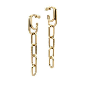PATH 14-karats gold double chain tassel earrings Women Jewellery ALP Jewelry Gold 