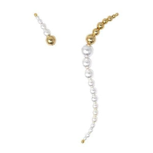 Pearl and sphere swirl asymmetrical earrings Women Jewellery Joomi Lim 