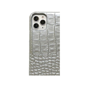 Pearl croc effect leather iPhone case ACCESSORIES DTSTYLE 