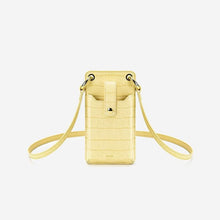 Load image into Gallery viewer, QUINN Mini mobile vegan leather messenger bag Women bag JW PEI Yellow 
