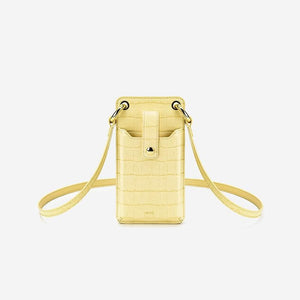 QUINN Mini mobile vegan leather messenger bag Women bag JW PEI Yellow 