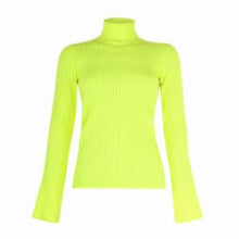 Load image into Gallery viewer, Reed neon yellow turtleneck sweater UNISEX CLOTHING Hope 
