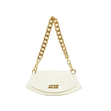 Load image into Gallery viewer, Retro small croc-effect leather should bag Women bag PECO Beige with leather strap &amp; chain 
