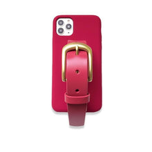 Load image into Gallery viewer, Rose pink leather buckle iPhone case ACCESSORIES DTSTYLE 
