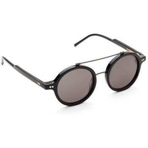 Round & Round Remix round frame solid black shiny acetate sunglasses ACCESSORIES Kaibosh O/S 