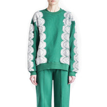 Load image into Gallery viewer, Sara lace trim oversized sweatshirt Women Clothing FWSS XS 
