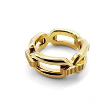 將圖片載入圖庫檢視器 SEALED 14-karats gold chain ring Women Jewellery ALP Jewelry 52# 
