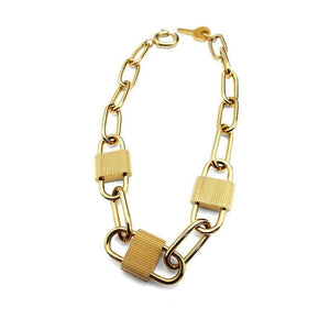 SEALED 14-karats gold lock chain bracelet Women Jewellery ALP Jewelry 
