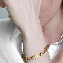 將圖片載入圖庫檢視器 SEALED 14-karats gold lock chain bracelet Women Jewellery ALP Jewelry 
