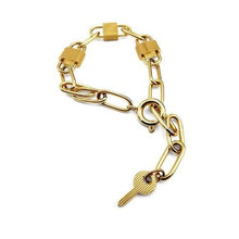 將圖片載入圖庫檢視器 SEALED 14-karats gold lock chain bracelet Women Jewellery ALP Jewelry Gold 
