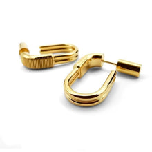 將圖片載入圖庫檢視器 SEALED 14-karats hook shape hoop earrings Women Jewellery ALP Jewelry 
