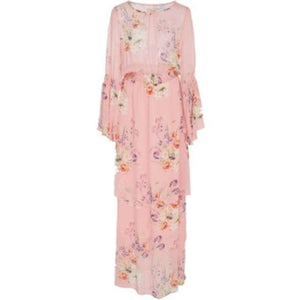 Semi Couture floral printed layered gown Women Clothing ByTiMo 