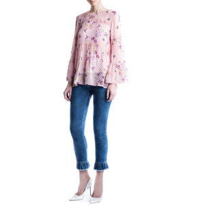 Semi couture floral printed shift blouse Women Clothing ByTiMo 