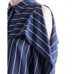 Shane off shoulder striped shirt Women Clothing Designers Remix 