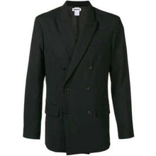 Load image into Gallery viewer, Sharp black wool double breasted blazer Men Clothing Hope 48 
