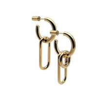 Load image into Gallery viewer, SHE 14-karats gold asymmetric hoop earrings Women Jewellery ALP Jewelry 
