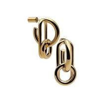 Load image into Gallery viewer, SHE 14-karats gold asymmetric hoop earrings Women Jewellery ALP Jewelry 
