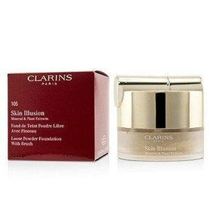 Skin Illusion Mineral & Plant Extracts Loose Powder Foundation (With Brush) (New Packaging) - # 105 Nude Makeup Clarins 