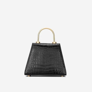 Small croc-effect leather tote bag Women bag I AM NOT 
