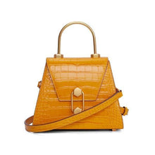 Load image into Gallery viewer, Small croc-effect leather tote bag Women bag I AM NOT Amber 
