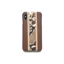 Load image into Gallery viewer, Snake effect trim leather iPhone case ACCESSORIES DTSTYLE 

