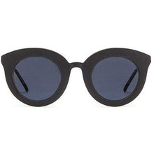 Load image into Gallery viewer, Song Of The Siren black tobacco stain oversized round frame acetate sunglasses ACCESSORIES Kaibosh 

