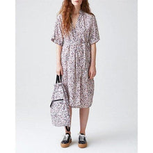 Load image into Gallery viewer, Split love printed cotton wrap dress Women Clothing Hope 

