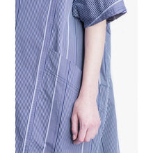 Load image into Gallery viewer, Square cotton stripe shirt maxi dress Women Clothing Hope 
