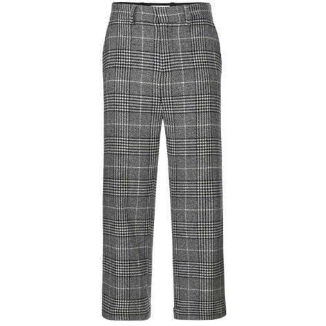 Stab cotton check wide-leg retro cropped trouser Men Clothing Libertine-Libertine S 