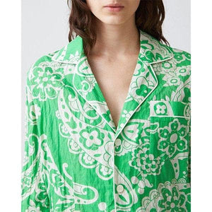 Still parsley printed cotton blend shirt Women Clothing Hope 