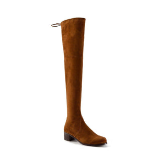Suede over-the-knee boots WOMEN SHOES UKKU Studio 35 Brown/leather lining 