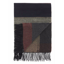 Load image into Gallery viewer, Tableau medium fringed wool checked knitted scarf ACCESSORIES Holzweiler O/S 
