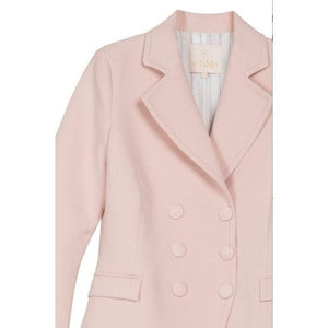 Tailored pink crepe blazer Women Clothing ByTiMo 