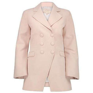 Tailored pink crepe blazer Women Clothing ByTiMo XS 
