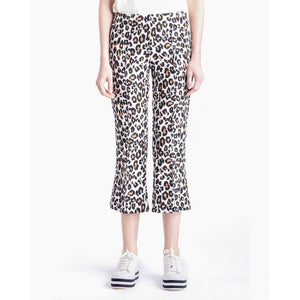 The Fire leopard printed cropped flare trouser Women Clothing FWSS XS 