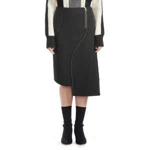 Theresa wool asymmetrical midi skirt Women Clothing House of Dagmar 