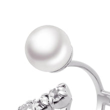 Load image into Gallery viewer, Three crystals and pearl open ring Women Jewellery Joomi Lim 
