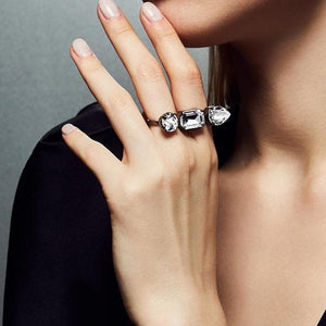Three crystals double finger ring Women Jewellery Joomi Lim 
