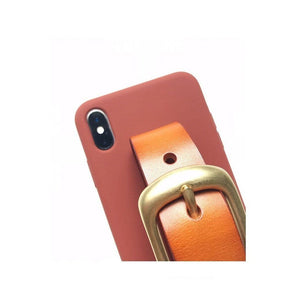 Toffee leather buckle iPhone case ACCESSORIES DTSTYLE 