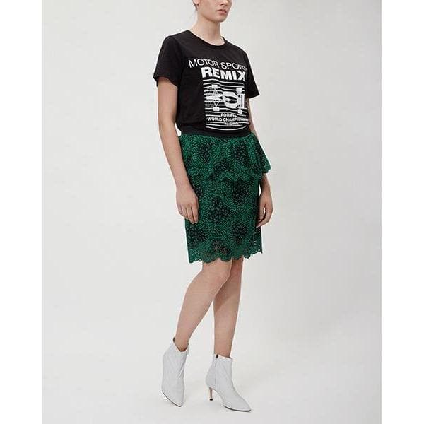Travis Motor printed cotton tee shirt Women Clothing Designers Remix XS 