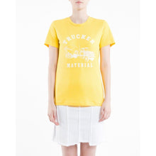Load image into Gallery viewer, Travis trucker print cotton tee shirt Women Clothing Designers Remix XS 

