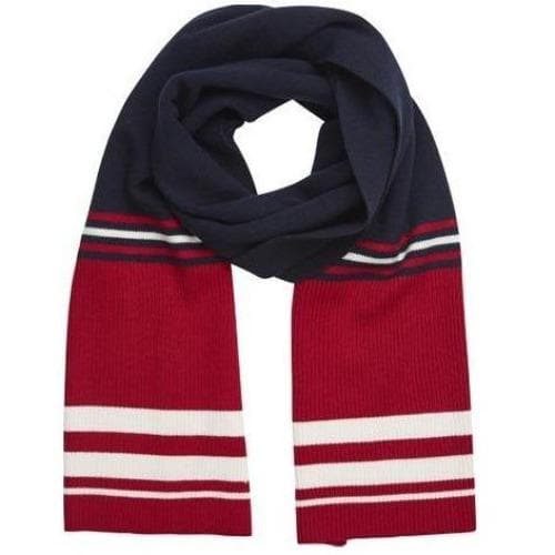 Trix red striped knitted scarf ACCESSORIES Just Female 