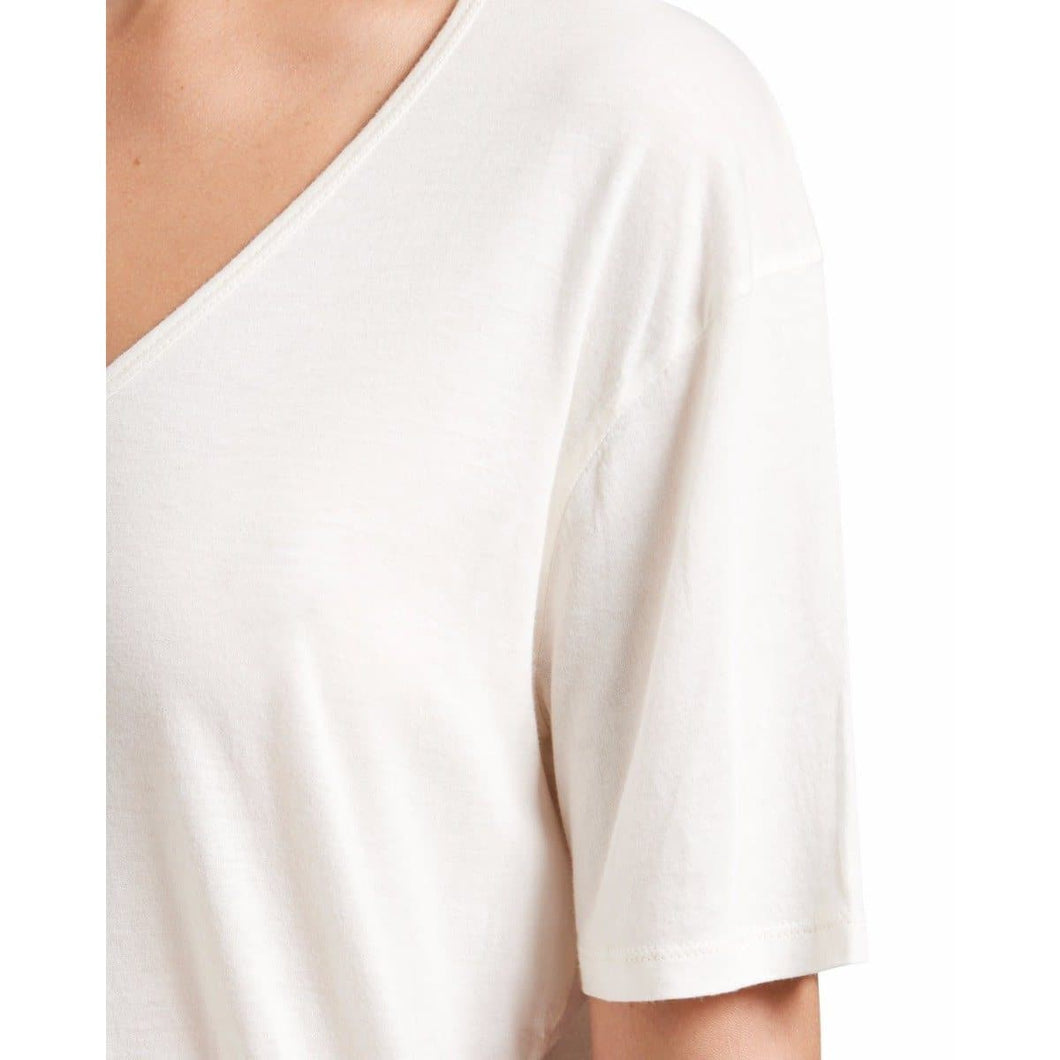 V white cotton T-shirt Women Clothing Hope 34 